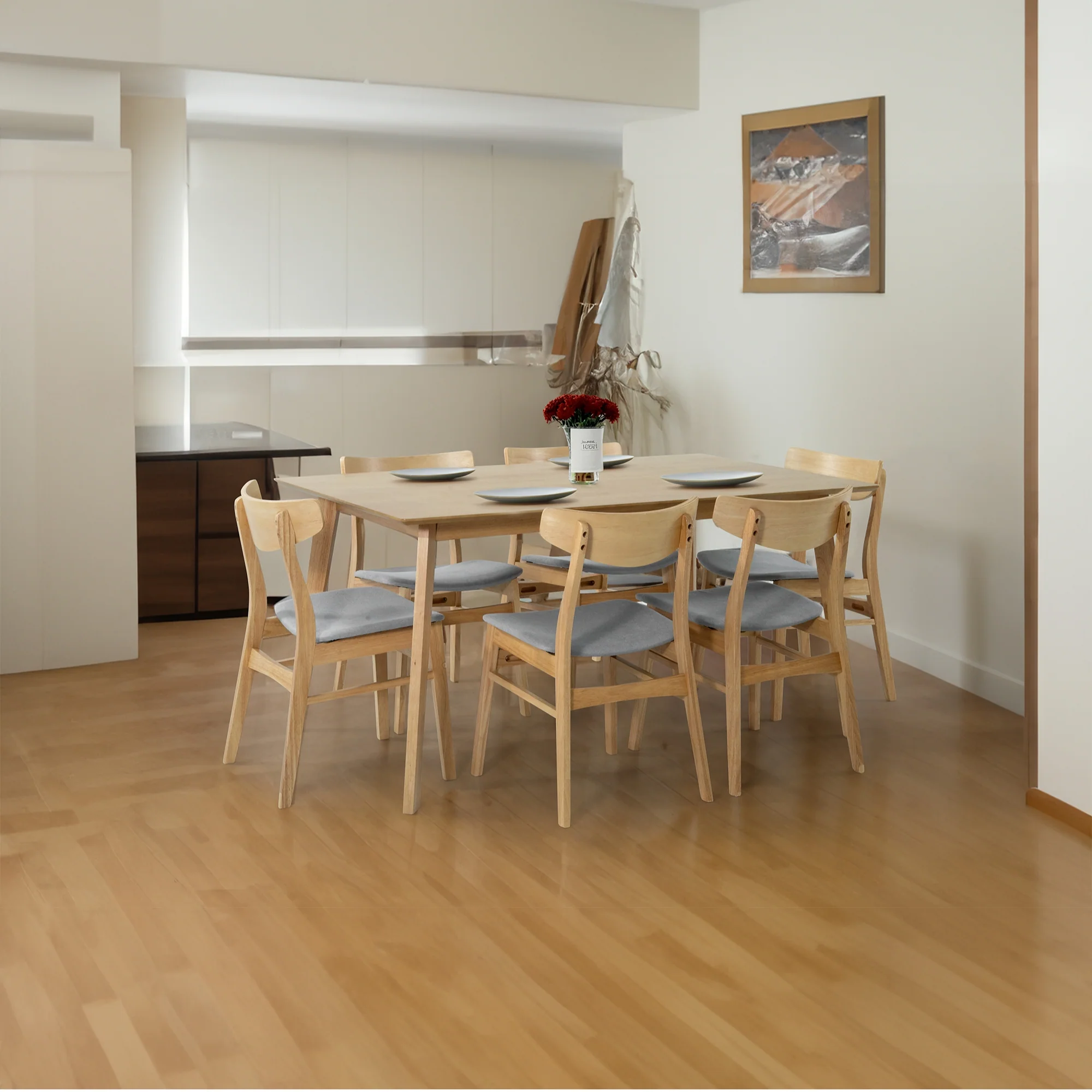 Cusco 7pc 150-190cm Extendable Dining Table Chair Set - Image 6