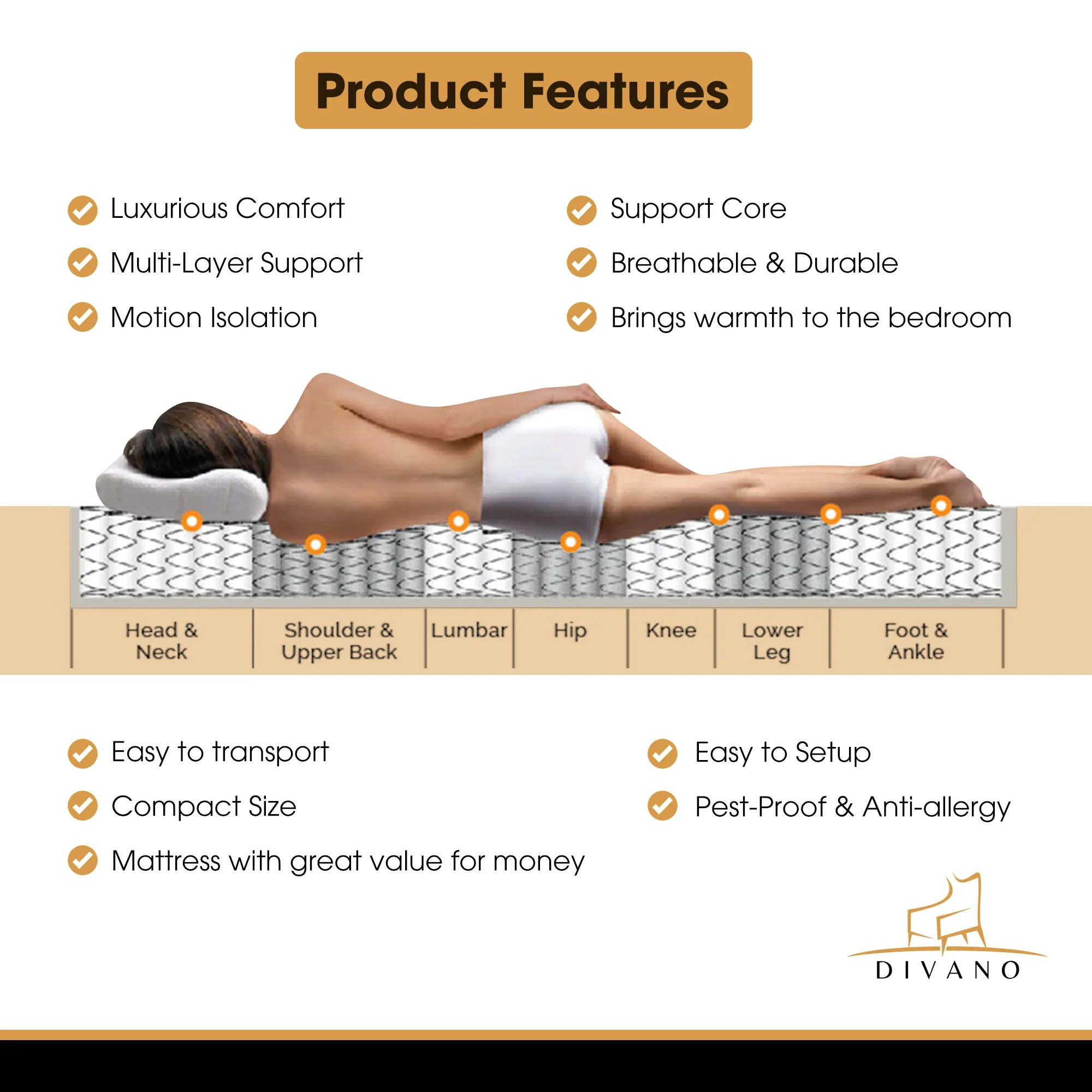 Divano Bedding 34cm Mattress Euro Top Pocket Spring - Image 36