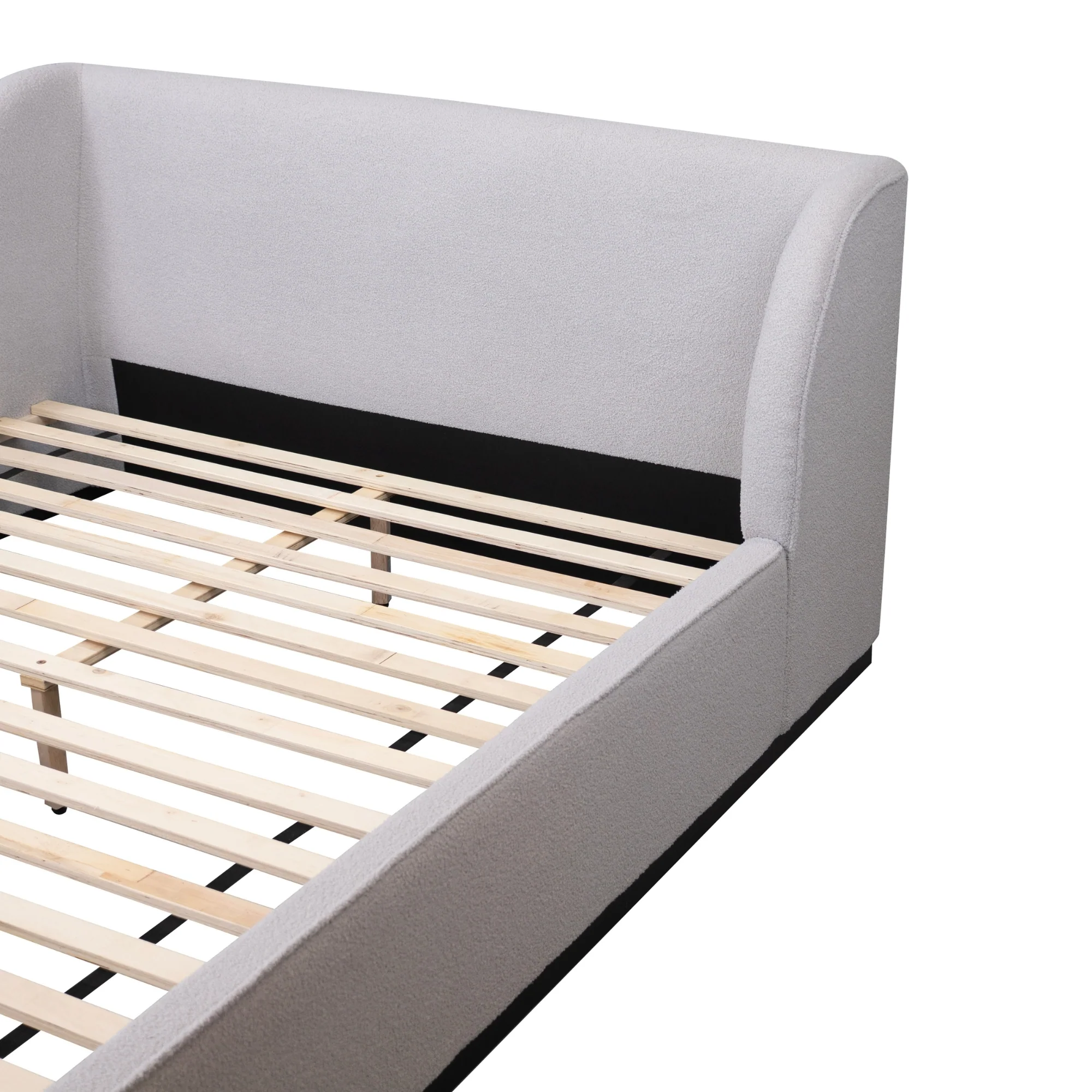 Jamar Fabric Bed Frame Grey - Image 5