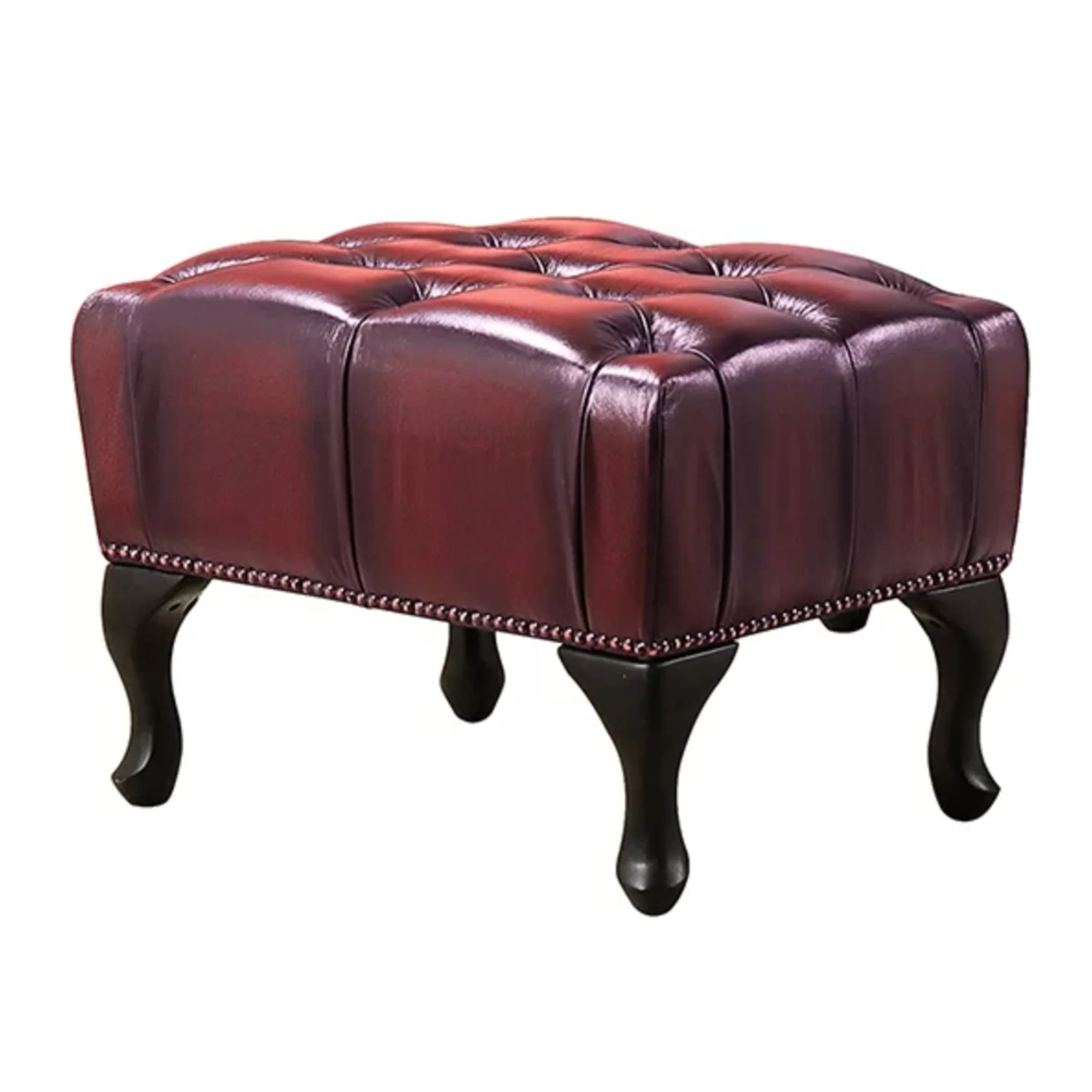 Alastair Leather Ottoman - Image 3