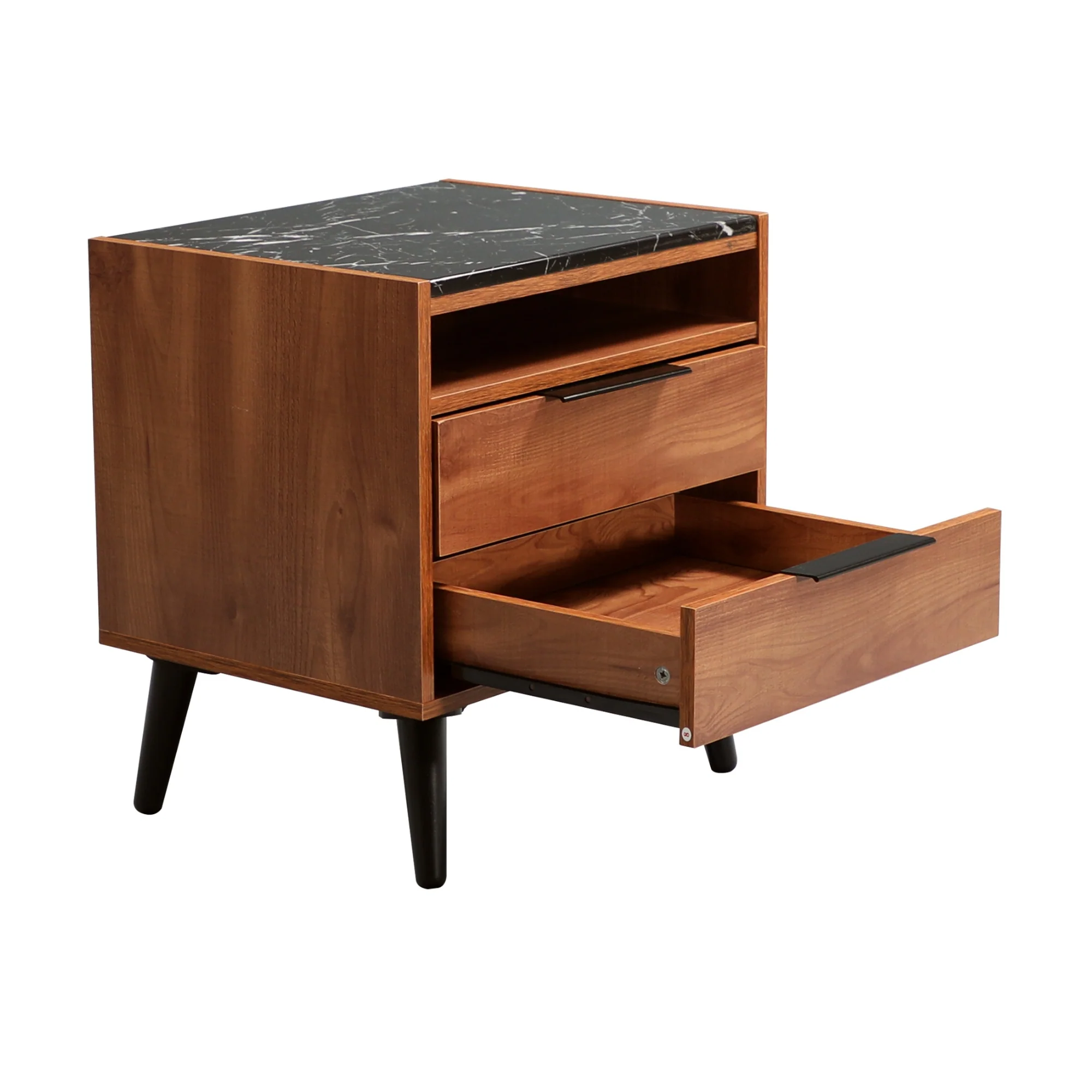 Thelma 2 Drawers Bedside Table Riviera Oak - Image 5
